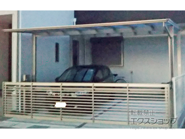 兵庫県加古川市ののカーポート ネスカF (フラットスタイル) ワイド 積雪〜20cm対応 施工例