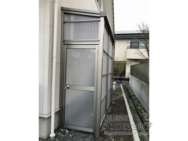 長野県伊那市ののストックヤード スピーネストックヤードF型 積雪50cm対応 波板タイプ ヤード仕様 積雪〜50cm対応 施工例