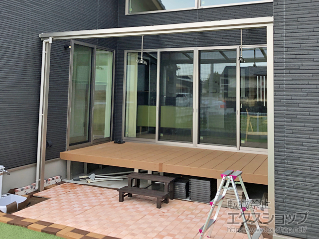 佐賀県佐賀市ののテラス屋根 ソラリア F型 テラスタイプ 単体 積雪〜20cm対応 施工例