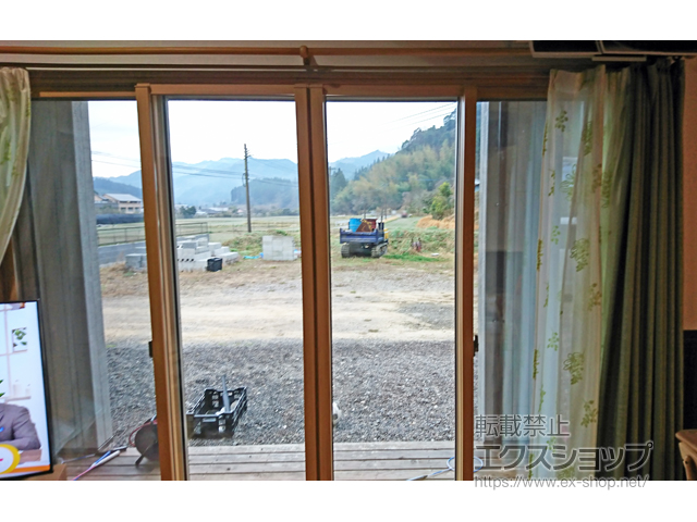 宮崎県東臼杵郡美郷町のの二重窓（内窓） インプラス ダストバリア仕様 引違い窓 4枚建 施工例