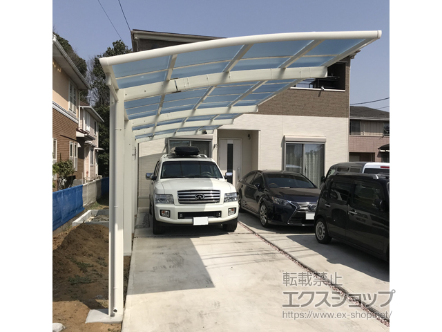 茨城県土浦市ののカーポート レイナポートグラン 縦連棟　積雪〜20cm対応 施工例