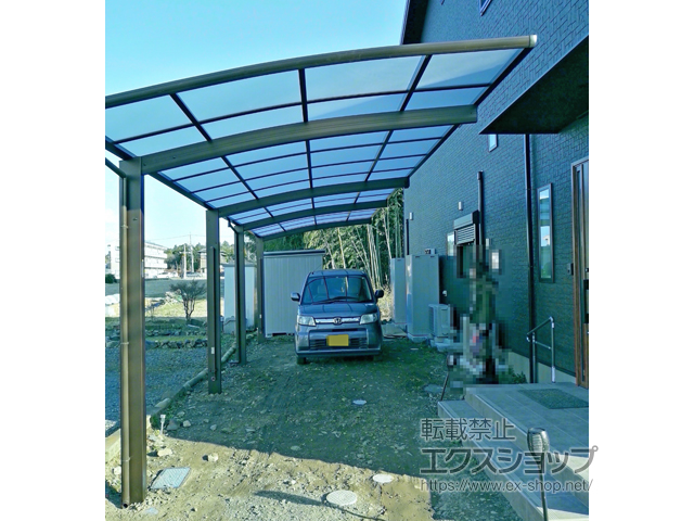 茨城県笠間市ののカーポート プレシオスポート たて連棟用セット 積雪〜20cm対応 施工例