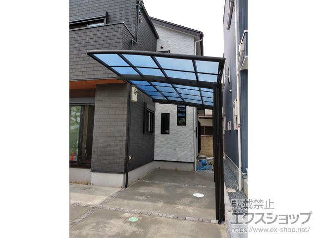 京都府城陽市ののカーポート ネスカR (ラウンドスタイル) 積雪〜20cm対応 施工例