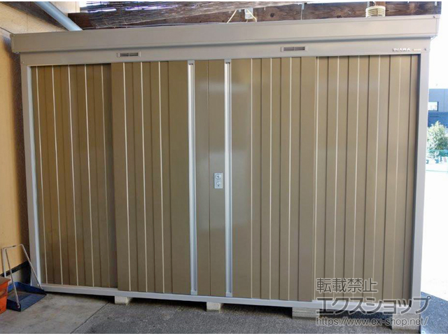 東京都昭島市のの物置・屋外倉庫 ネクスタ 一般型 3050×950×2020（NXN-29S） NXN-29S-MB 施工例