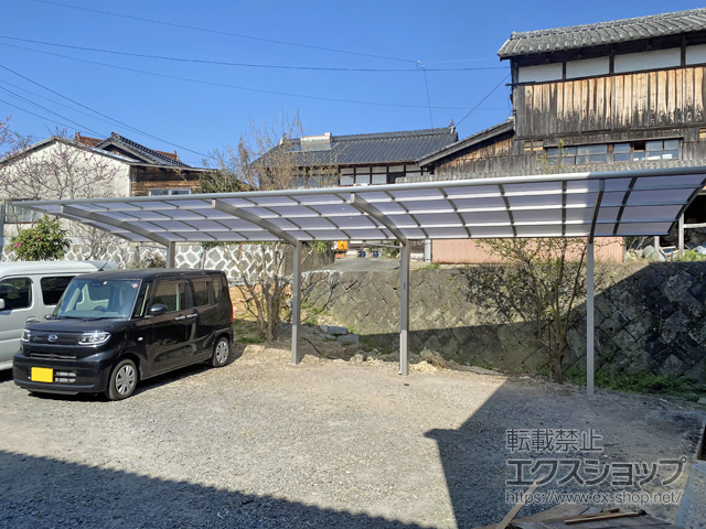 佐賀県唐津市ののカーポート プレシオスポート 縦連棟 積雪〜20cm対応 施工例