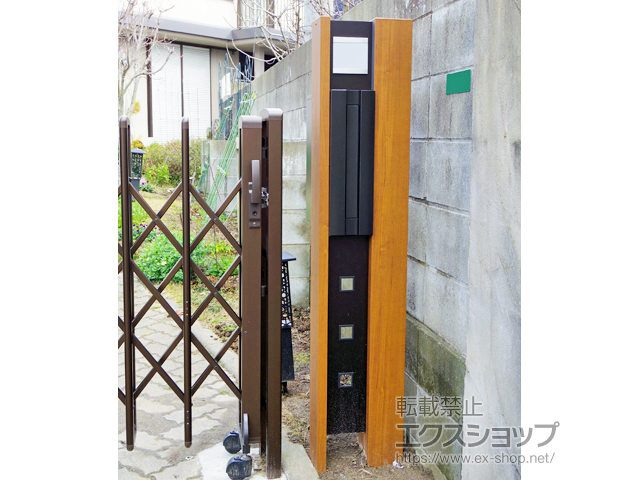 福岡県糟屋郡宇美町のの機能門柱・ポスト ルシアスポストユニットBK02型 施工例