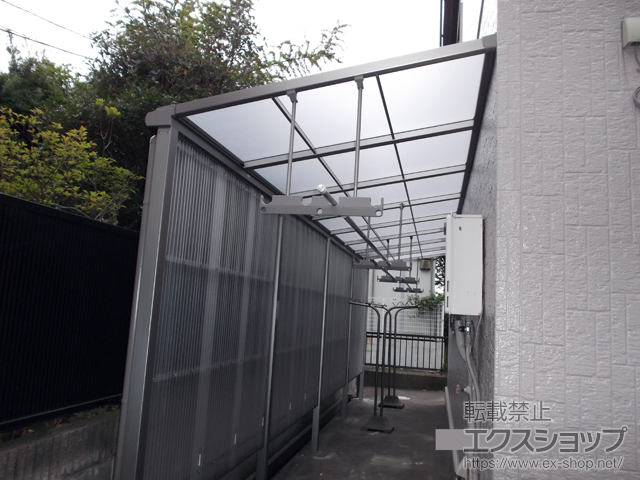 千葉県市原市ののストックヤード スピーネストックヤードF型 波板タイプ スクリーン仕様 積雪〜20cm対応 施工例