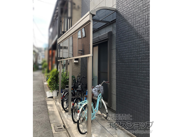 東京都墨田区ののテラス屋根 ソラリア R型 テラスタイプ 単体 積雪〜20cm対応 施工例