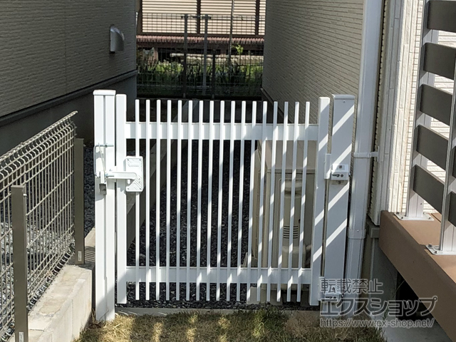 千葉県野田市のの門扉 【特注】有磯 ありそ 1型 片開き 門柱タイプ(75角) 施工例