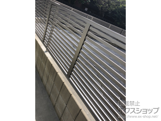 茨城県土浦市ののフェンス・柵 プレスタフェンス 3型 フリーポールタイプ 施工例