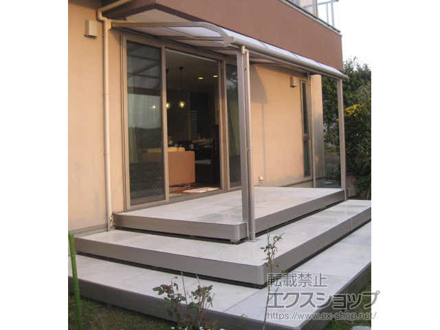 鹿児島県南さつま市ののウッドデッキ タイルデッキ 施工例