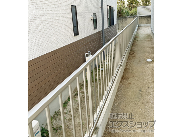 福岡県太宰府市ののフェンス・柵 ミエッタフェンス 防犯たて格子タイプ　自由柱施工 施工例