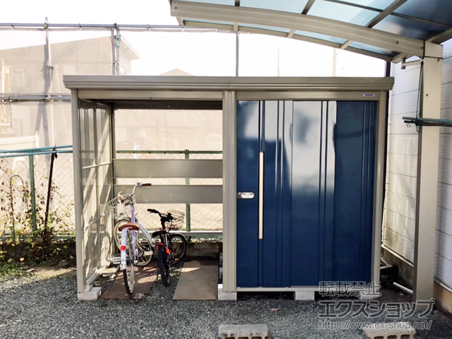 愛知県知立市のの物置・屋外倉庫 Mr.ストックマン プラスアルファ 一般型 3015×1590×2110 TP-3015-DB 施工例