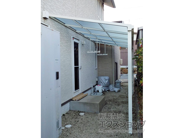 山口県山口市ののテラス屋根 ソラリア F型 テラスタイプ 単体 積雪〜20cm対応 施工例