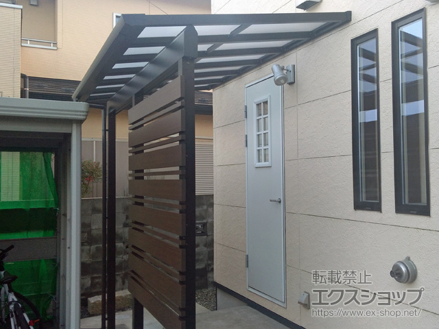 山形県鶴岡市ののテラス屋根 ソラリア F型 3000 テラスタイプ 単体 積雪〜100cm対応 施工例