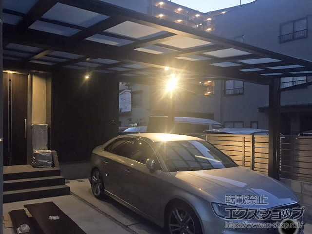 埼玉県熊谷市ののカーポート エフルージュ ツイン FIRST 積雪〜20cm対応 施工例