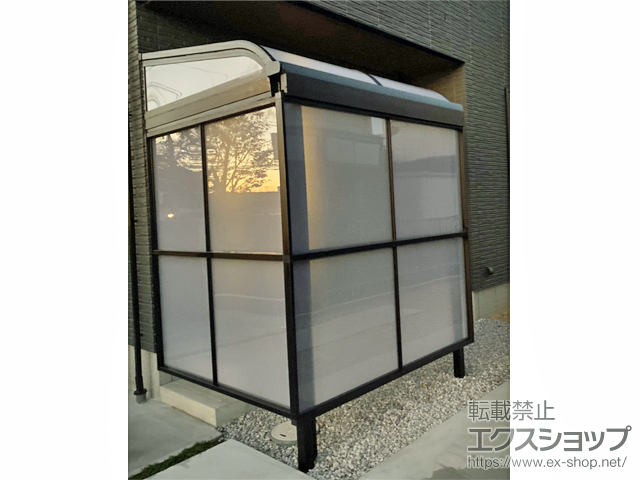 滋賀県東近江市ののテラス屋根 スピーネ R型 テラスタイプ 単体 積雪〜20cm対応 施工例