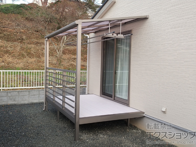 福島県いわき市ののテラス囲い・サンルーム サニージュ F型 オープン納まり ランマ無 積雪〜20cm対応 施工例