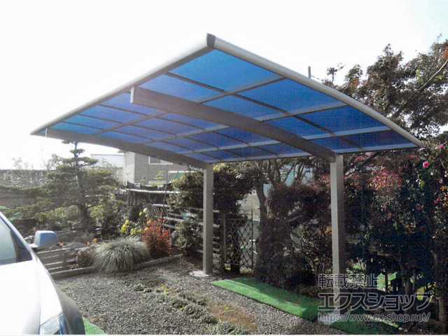 茨城県土浦市ののカーポート プレシオスポート 積雪〜20cm対応 幅=2,700mm 施工例