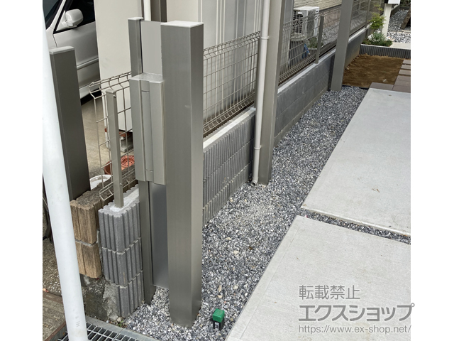 埼玉県蓮田市のの機能門柱・ポスト ルシアスポストユニット BS02型 施工例