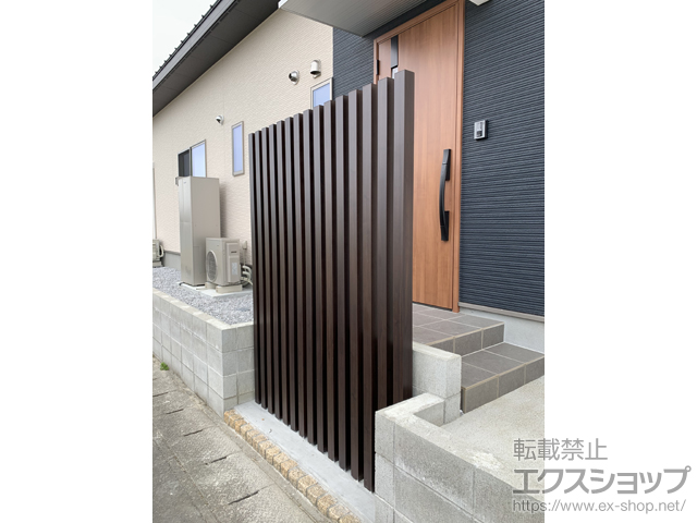 宮崎県宮崎市ののフェンス・柵 デザイナーズパーツ 枕木材 施工例