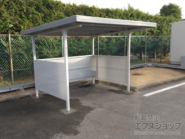 栃木県さくら市ののサイクルポート・駐輪場 イナバ自転車置場 BFタイプ 独立タイプ 一般型 施工例