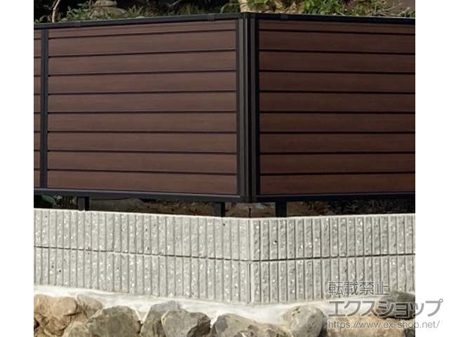 奈良県橿原市ののフェンス・柵 モクアルフェンス 目隠しタイプ 自由柱施工 施工例