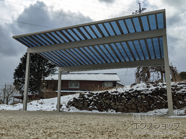 長野県飯田市ののカーポート エフルージュ ツイン50 積雪〜50cm対応 施工例