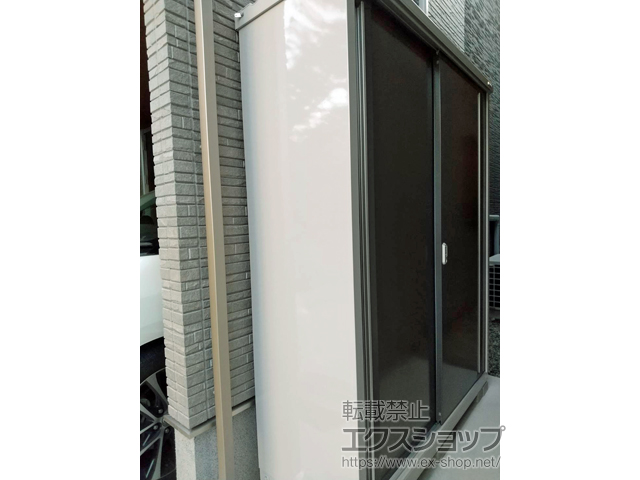 大阪府大阪市のの物置・屋外倉庫 シンプリー 一般型 1520×515×1903 MJX-155E-P-PG 施工例