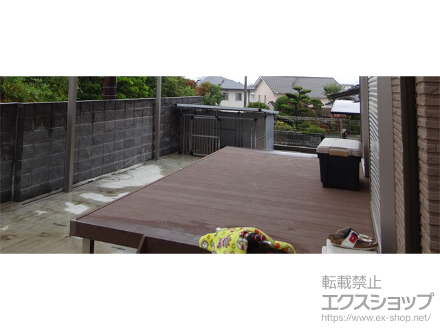 福岡県直方市ののウッドデッキ リウッドデッキ 200 施工例