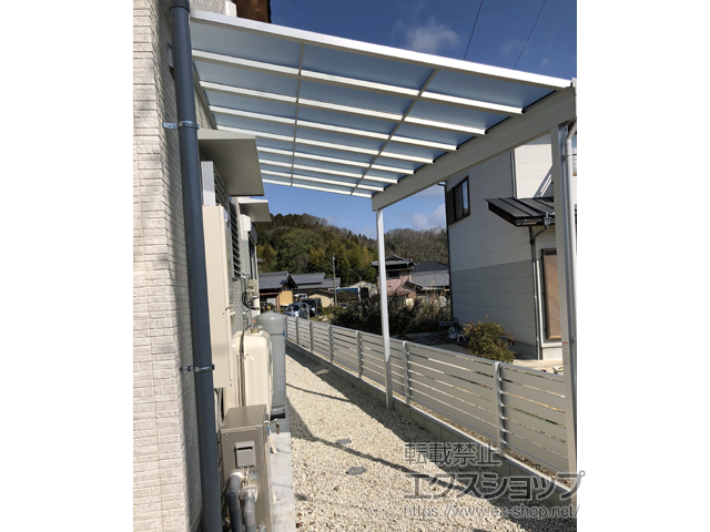 岐阜県瑞浪市ののテラス屋根 スピーネ F型 積雪50cm対応 テラスタイプ 単体 施工例