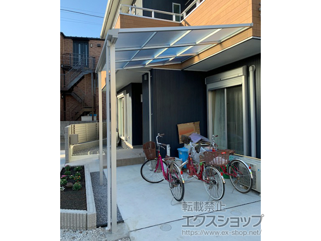 東京都葛飾区ののテラス屋根 スピーネ F型 テラスタイプ 単体 積雪〜20cm対応 施工例