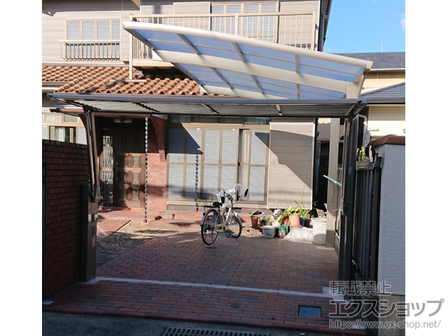 兵庫県伊丹市ののカーポート ネスカR (ラウンドスタイル) 積雪〜20cm対応 施工例