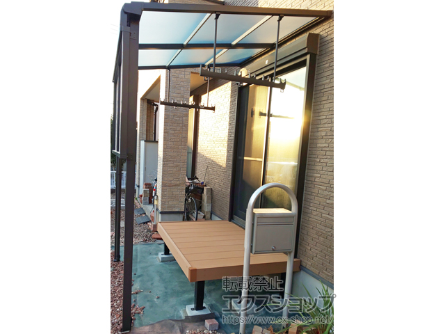 埼玉県児玉郡上里町ののテラス屋根 スピーネ F型 テラスタイプ 単体 積雪〜20cm対応 施工例