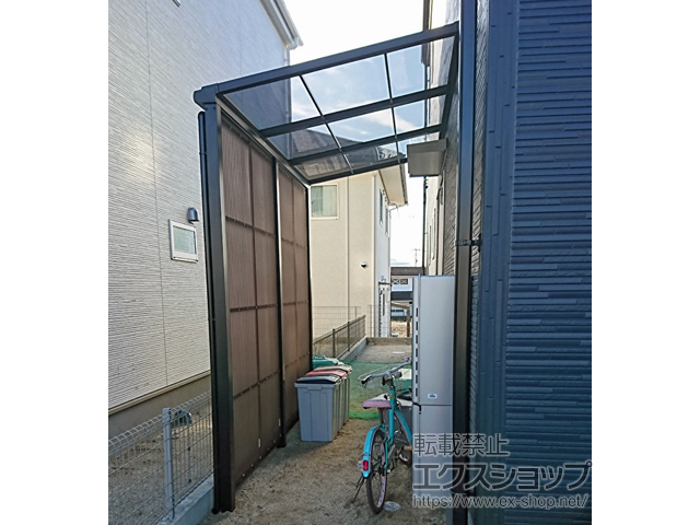 熊本県上益城郡益城町ののストックヤード スピーネストックヤードF型 波板タイプ スクリーン仕様 積雪〜20cm対応 施工例