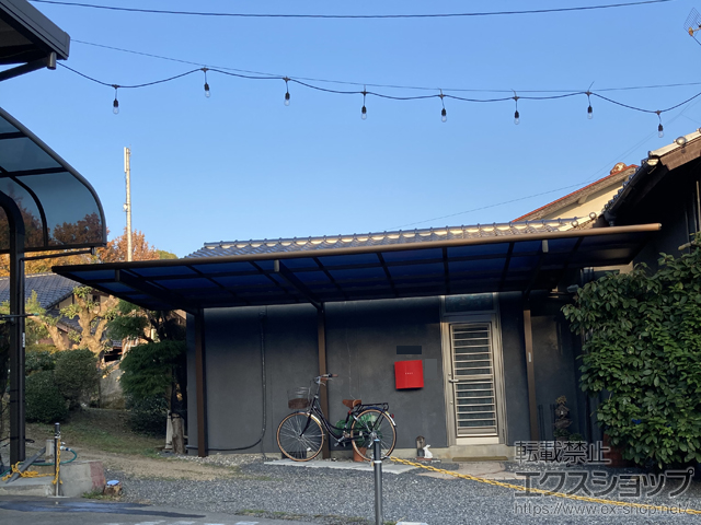 広島県東広島市ののカーポート エフルージュグラン 延長　積雪〜20cm対応 施工例