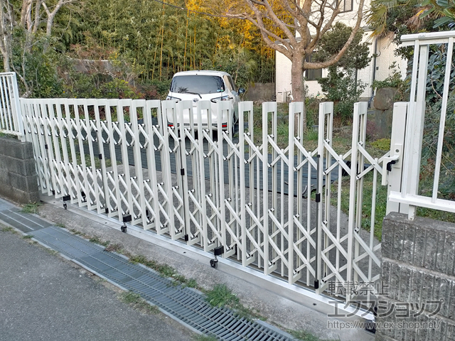 千葉県長生郡一宮町ののカーゲート アルシャインII PG型R(ペットガード) Aタイプ センターレールタイプ 片開き 510S 施工例
