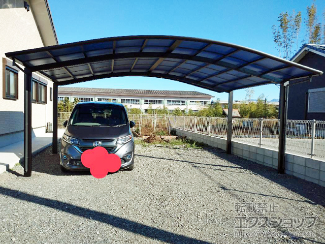 熊本県阿蘇市ののカーポート レイナツインポートグラン　積雪〜20cm対応 施工例