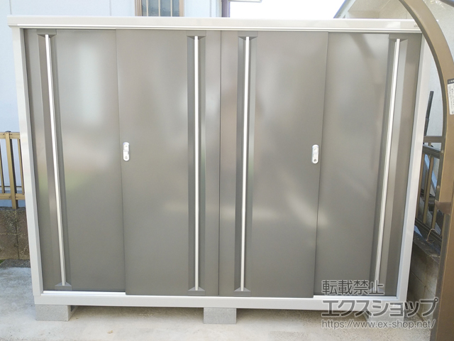 山梨県韮崎市のの物置・屋外倉庫 シンプリー 一般型 2160×755×1603（MJX-217DP） MJX-217DP-PG 施工例