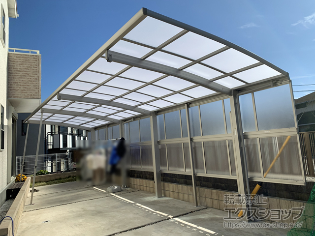 千葉県八千代市ののカーポート プレシオスポート 縦連棟 積雪〜20cm対応 施工例