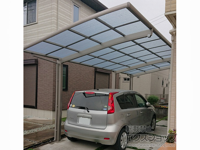 埼玉県越谷市ののカーポート ネスカR (ラウンドスタイル) 延長 積雪〜20cm対応 施工例
