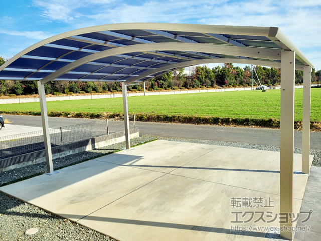群馬県伊勢崎市ののカーポート プレシオスポート ワイド 積雪〜20cm対応 施工例