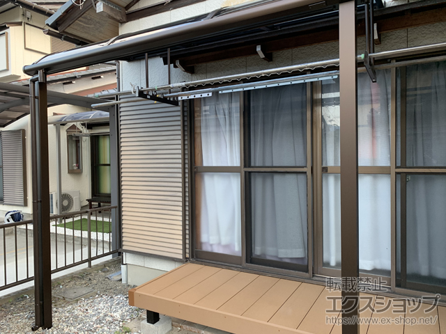 岐阜県海津市ののテラス屋根 ソラリア R型 テラスタイプ 単体 積雪〜20cm対応 施工例