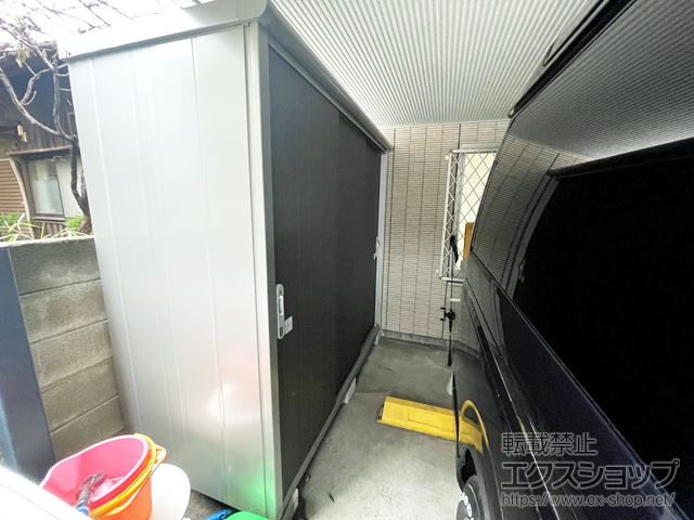 東京都世田谷区のの物置・屋外倉庫 エスモ 一般型 2100×900×1959 ESE-2109A-DW 施工例