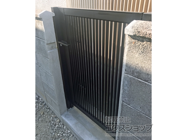 大阪府茨木市のの門扉 開き門扉AB TR2型 片開き　柱使用 施工例