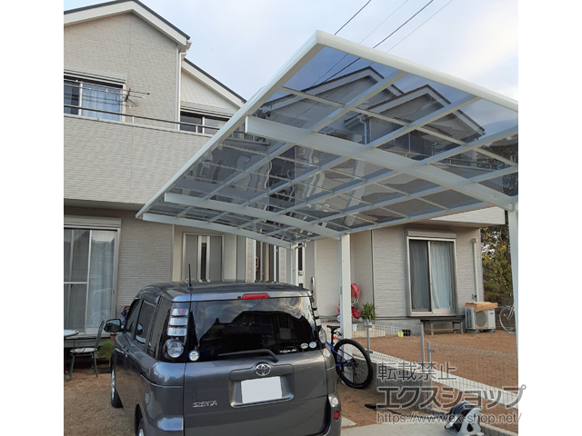 愛知県稲沢市ののカーポート レイナポートグラン 延長　積雪〜20cm対応 施工例