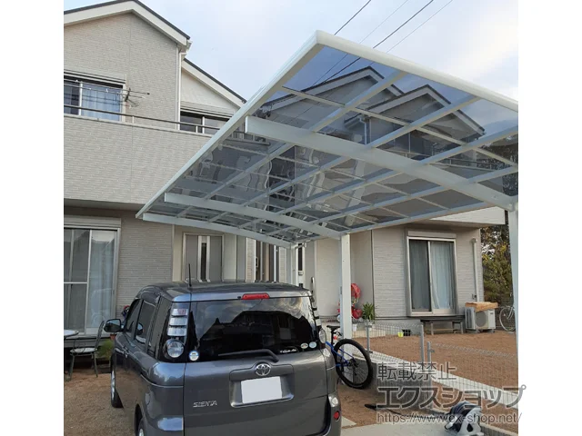 愛知県稲沢市のYKKAPのカーポート レイナポートグラン 延長　積雪～20cm対応 施工例