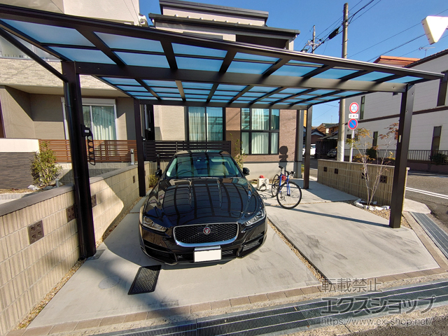 愛知県春日井市ののカーポート エフルージュ ツイン FIRST 積雪〜20cm対応 施工例