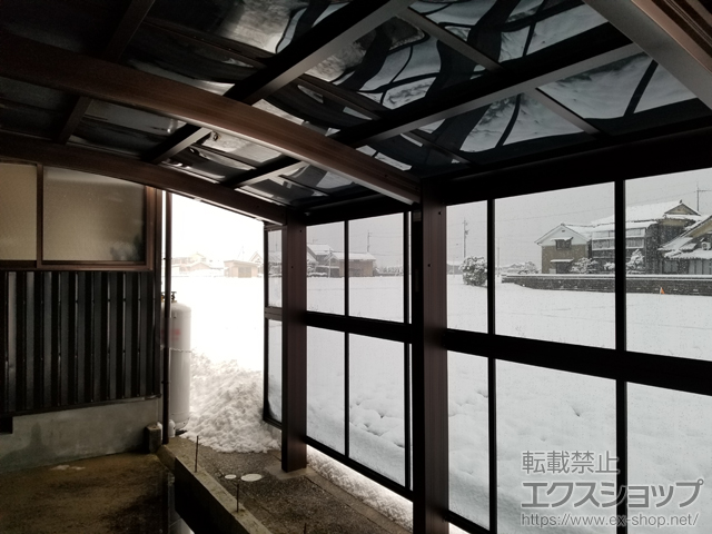 富山県富山市ののカーポート レイナポートグラン50 積雪〜50cm対応＋サイドパネル 施工例