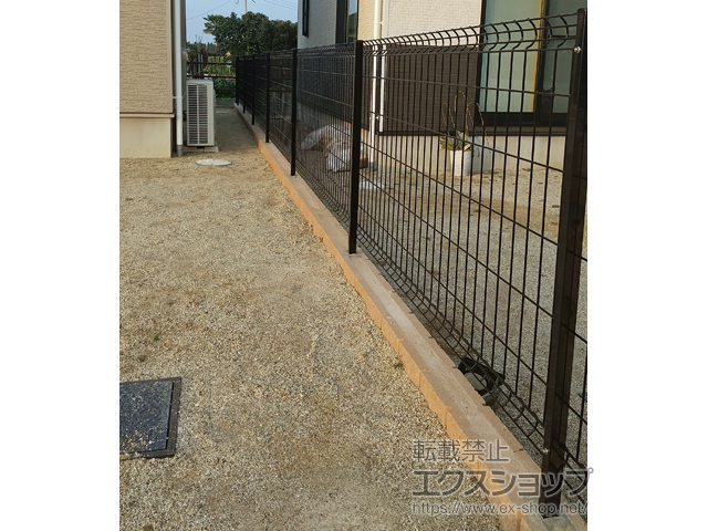 熊本県熊本市ののフェンス・柵 イーネットフェンス 3F型・自由柱施工 施工例